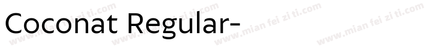Coconat Regular字体转换